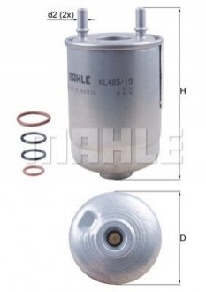 Фильтр топливный Mahle MAHLE / KNECHT KL485/19D