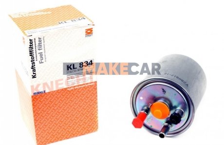 Фільтр паливний Renault Kangoo 1.5DCI 08- (с датчи MAHLE / KNECHT KL834 (фото 1)