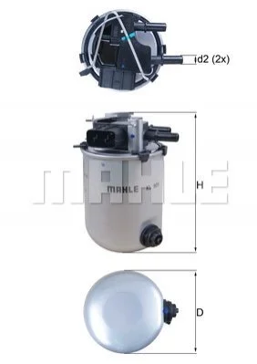 <strong>Паливний фільтр MAHLE KL909 (фото 1)</strong>