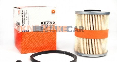 Фильтрующий элемент топливного фильтра Renault, Opel, u.a MAHLE / KNECHT KX206D (фото 1)