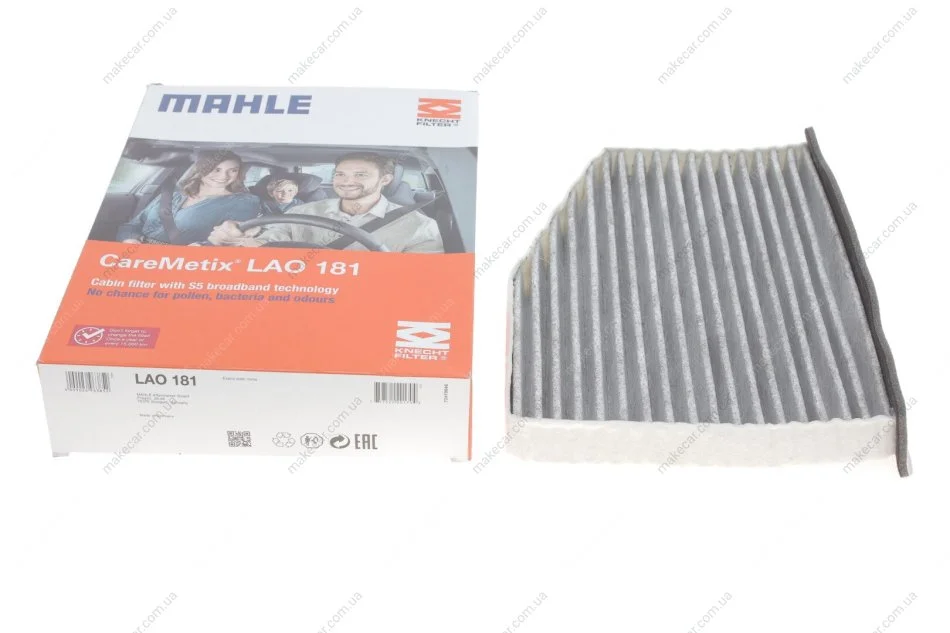 <strong>Фільтр салону антиалергенний VW Caddy 1.9TDI 03- MAHLE LAO181 (фото 1)</strong>
