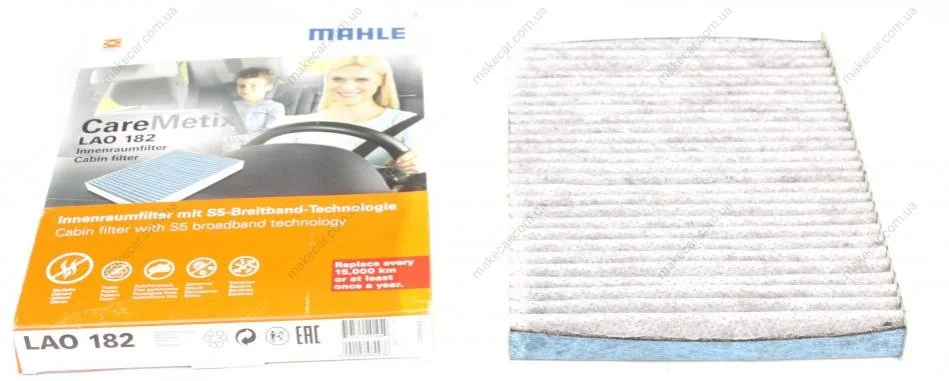 <strong>Фільтр салону антиалергенний VW T5 03- MAHLE LAO182 (фото 1)</strong>