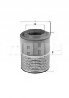 Повітряний фільтр для MAHLE LX1072 фото товару