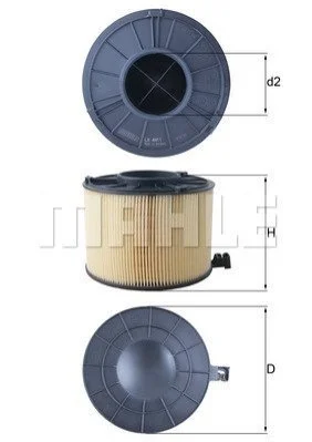 <strong>Фільтр повітряний Audi A4/A5 2.0 TFSI 15- MAHLE LX 4411 (фото 1)</strong>