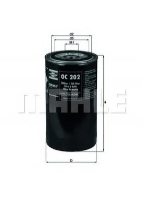 <strong>Масляний фільтр MAHLE OC202 (фото 1)</strong>