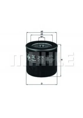 <strong>Масляний фільтр MAHLE OC98 (фото 1)</strong>
