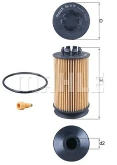Фільтр масляний для MAHLE OX1175D фото товару