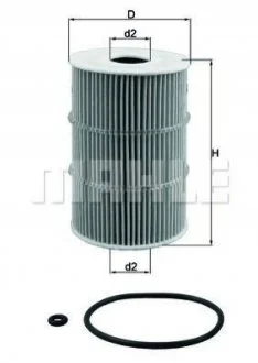 Масляний фільтр для MAHLE OX378D фото товару