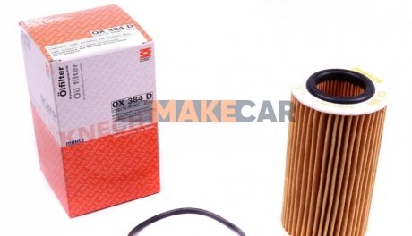 Фильтрующий элемент масляного фильтра Hyundai, KIA, Opel MAHLE / KNECHT OX 384D (фото 1)