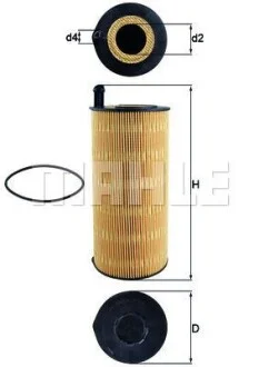 Фільтр масляний для MAHLE OX4239D фото товара
