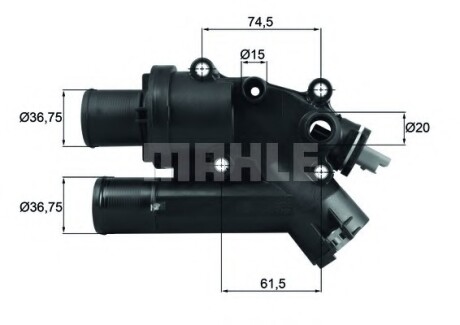 Термостат, охолоджуюча рідина MAHLE / KNECHT TH 46 83 фото товару