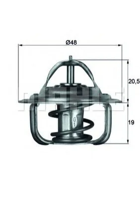 <strong>Термостат, охолоджуюча рідина MAHLE TX 1 79D (фото 1)</strong>