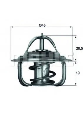 <strong>Термостат, охолоджуюча рідина MAHLE TX 1 83 D (фото 1)</strong>