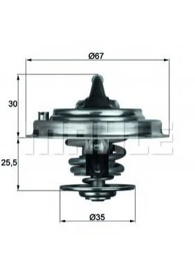 <strong>Термостат, охолоджуюча рідина MAHLE TX 30 71 D (фото 1)</strong>