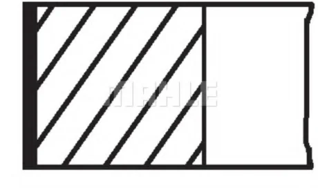 Кільця поршневі, FIAT Panda/Uno, LANCIA Y10, PEUGEOT 106 для MAHLE 007 26 N2 фото товару