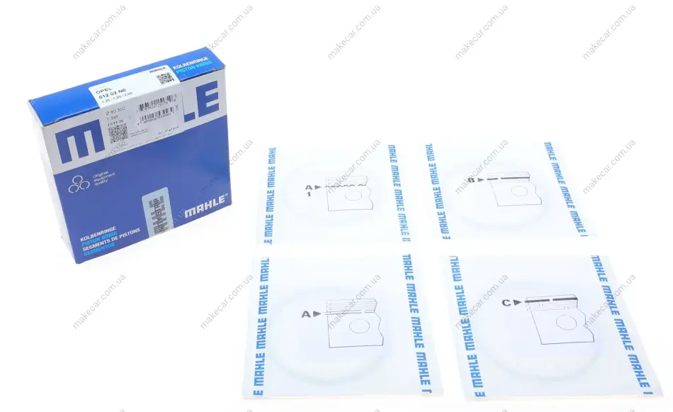 <strong>Комплект кілець на поршень MAHLE 012 02 N0 (фото 1)</strong>