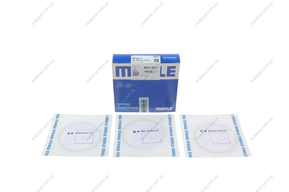 <strong>Кільця поршневі, стандарт MAHLE 021RS001190N0 (фото 1)</strong>