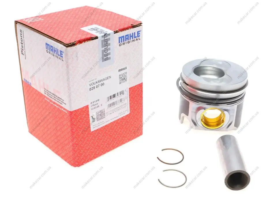 <strong>Поршень з кільцями VW 81.01 2.0TDI BPW/BMM/BMP/BSS/BWW/CBHA (CYL 3-4) (вир-во) MAHLE 0280700 (фото 1)</strong>