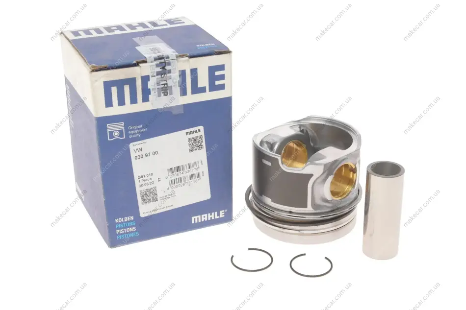 <strong>Поршень в комплекті на 1 циліндр, STD MAHLE 0309700 (фото 1)</strong>