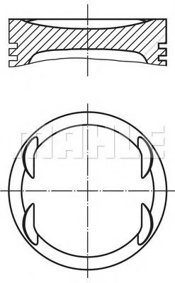 <strong>Поршень з кільцями VAG 76,76 1,6i 16V ATN/AUS/AZD (вир-во Mahle) MAHLE 030 99 01 (фото 1)</strong>