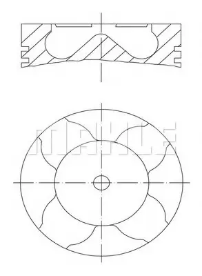 <strong>Поршень Mahle AUDI MAHLE 0334112 (фото 1)</strong>