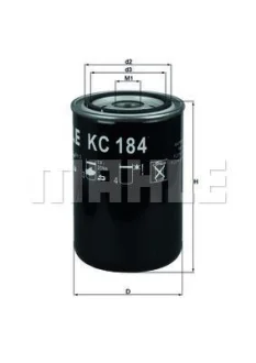Паливний фільтр для MAHLE KC184 фото товару