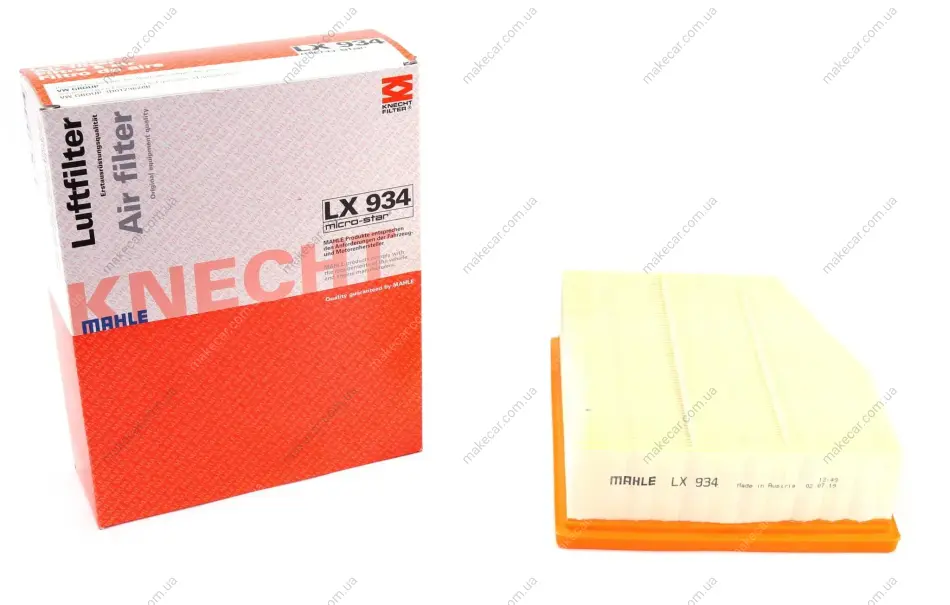 <strong>Повітряний фільтр MAHLE LX934 (фото 1)</strong>