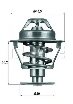 <strong>Термостат системи охолодження (89°C) CITROEN AX, SAXO, XSARA, ZX NISSAN MICRA II PEUGEOT 106 I, 106 II ROVER 100 / METRO, CITYROVER 1.4/1.4D/1.5D 09.88-12.05 MAHLE TX8189D (фото 1)</strong>