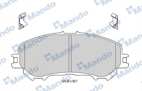 Колодки гальмові дискові передні MANDO MBF015287 (фото 1)