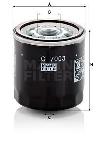 Фільтр масляний для MANN C7003 фото товара