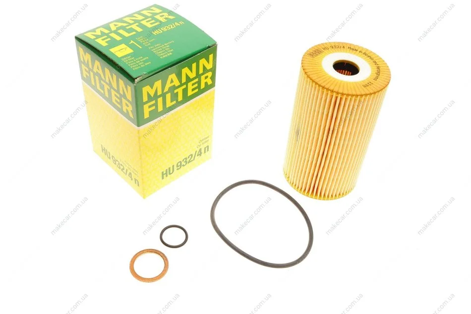 <strong>Фільтруючий елемент фільтра масляного MB LK, MK, T2 MANN HU 932/4 N (фото 1)</strong>