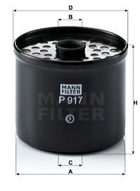 Фильтрующий элемент топливного фильтра MANN P 917 X