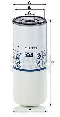 <strong>Фільтр масляний MANN W110201 (фото 1)</strong>