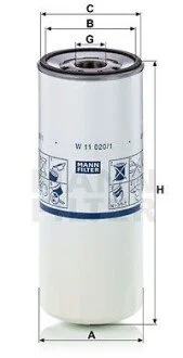 Фільтр масляний для MANN W110201 фото товара