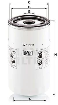 <strong>Фільтр масляний MANN W11521 (фото 1)</strong>