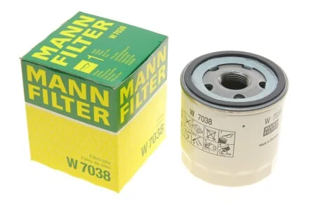 Фільтр масляний для MANN W 7038 фото товару