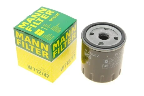 Фільтр масляний для MANN W 712/47 фото товару