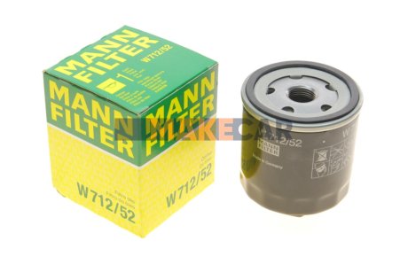 Фільтр оливний MANN W 712/52 (фото 1)