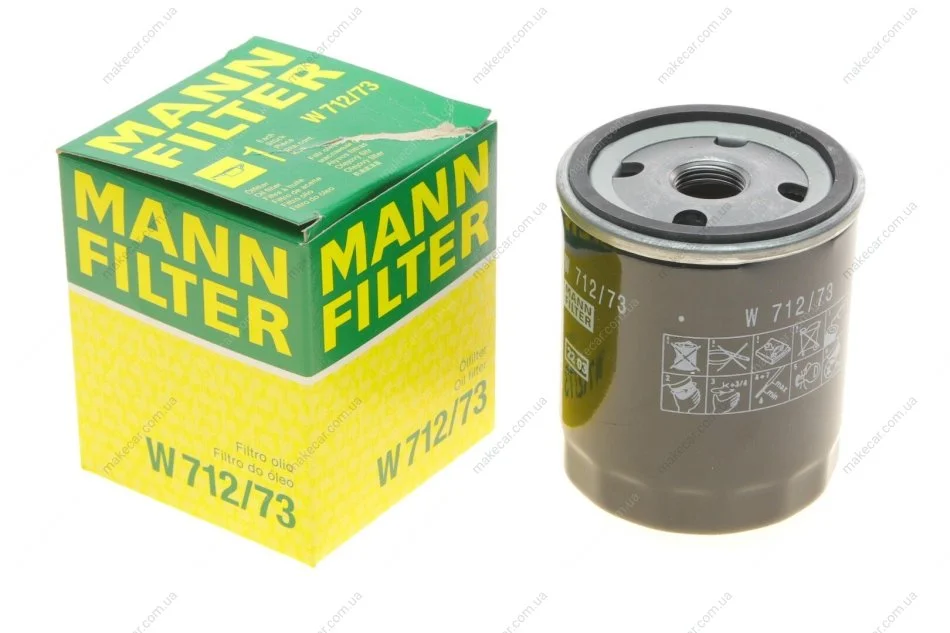 <strong>Фильтр масла Transit 06-/Focus 05-/Mondeo 01- (бензин) MANN W 712/73 (фото 1)</strong>