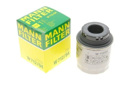 Фільтр масляний для MANN W 712/94 фото товару