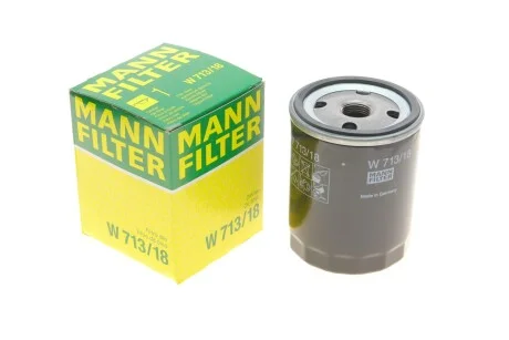 Фільтр масляний для MANN W 713/18 фото товару
