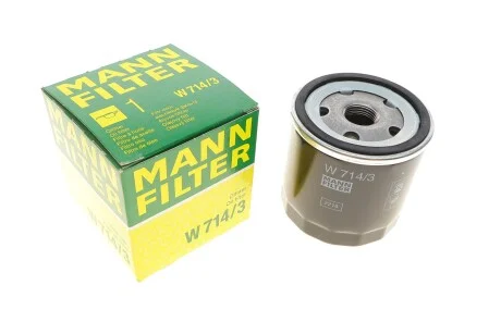 Фільтр масляний для MANN W 714/3 фото товару