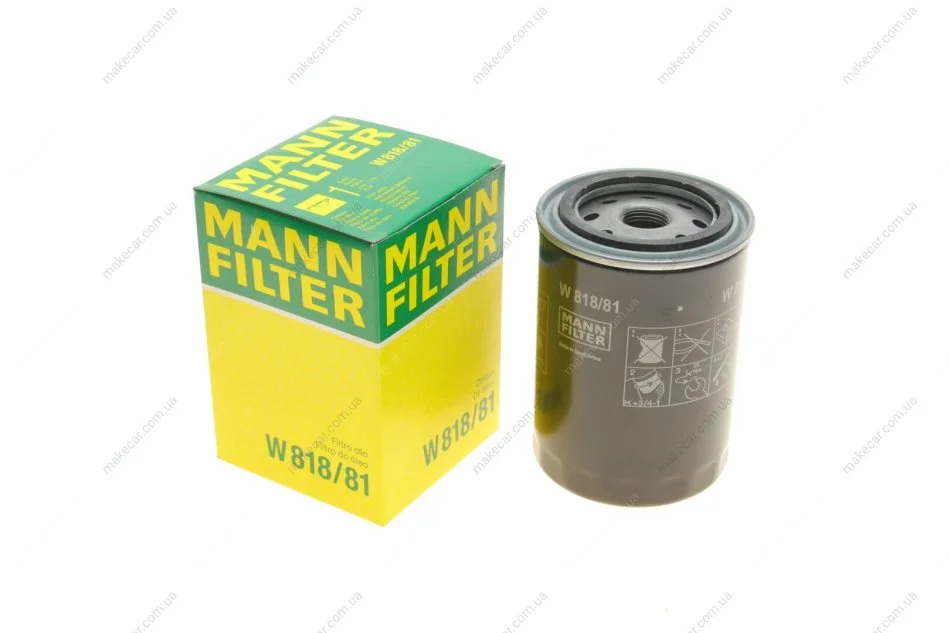 <strong>Фільтр масляний MANN W 818/81 (фото 1)</strong>