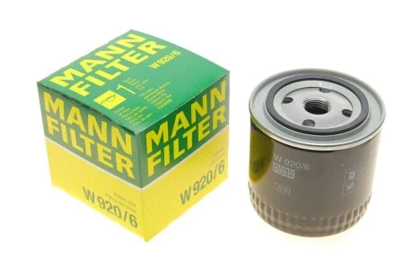 Фільтр масляний для MANN W 920/6 фото товару