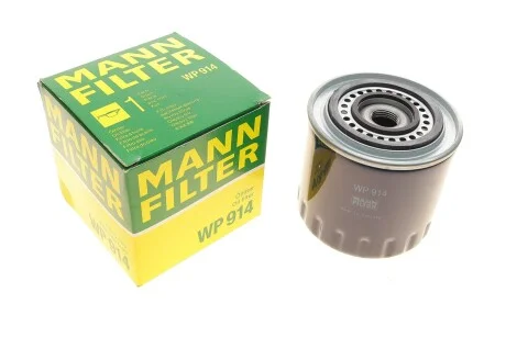 Фільтр масляний для Fiat, Lancia, Citroen, Renault, Peugeot MANN WP914 фото товару