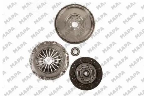 MAPA VW К-кт сцепления с маховиком Audi A3,Skoda Octavia,SuperB,Caddy III,Golf V,VI,Passat,Touran 1.9/2.0TDI 03- для Seat, Audi, Volkswagen, Skoda Mapa 001228620 фото товару