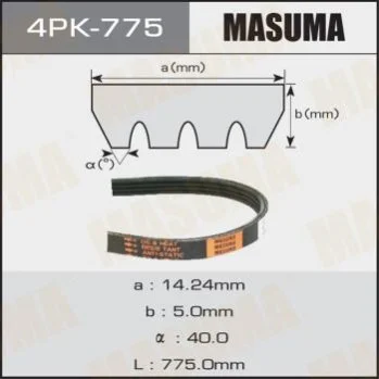 <strong>Ремінь поліклінової (4PK-775) MASUMA 4PK775 (фото 1)</strong>