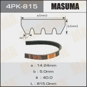 <strong>Ремінь поліклінової (4PK-815) MASUMA 4PK815 (фото 1)</strong>