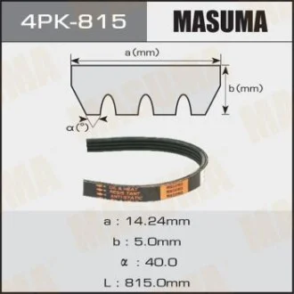 Ремінь поліклінової (4PK-815) для Suzuki, Toyota, Subaru, Nissan, Mazda MASUMA 4PK815 фото товару
