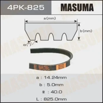 <strong>Ремінь поліклінової (4PK-825) MASUMA 4PK825 (фото 1)</strong>